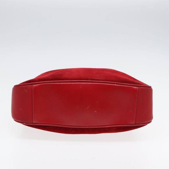 GUCCI Bamboo Shoulder Bag Suede 2way Red Gold 001 2113 1638 Auth 85477 - Picture 5 of 16